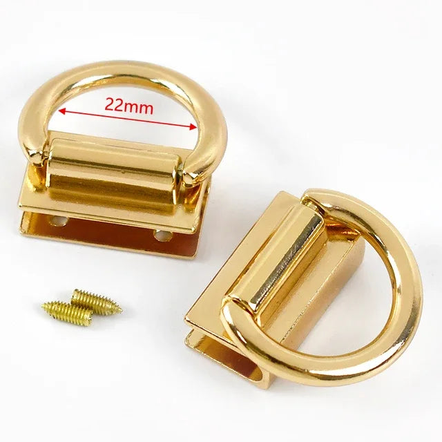 8/200Pcs D Ring Metal Bag Side Edge Hanger Buckle Bags Strap Clip Clasp for Handbag Handle Connector DIY Leather Craft