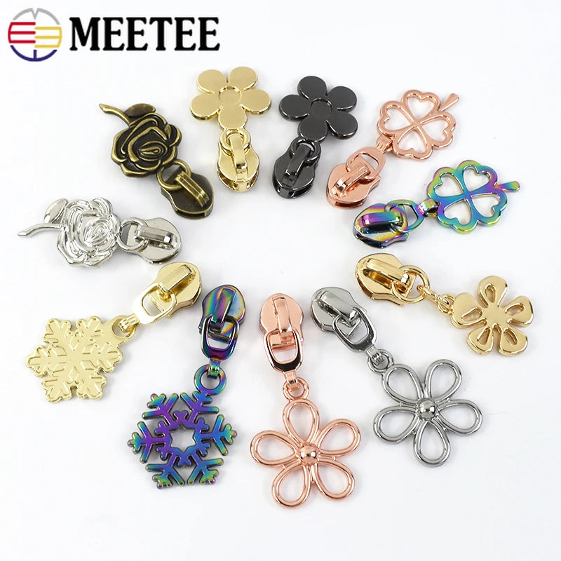 15/500Pcs 5# Nylon Zipper Sliders Zip Puller Head Bags Clothing Decoration Zippers Heads Repair Kit DIY Sewing Accessories