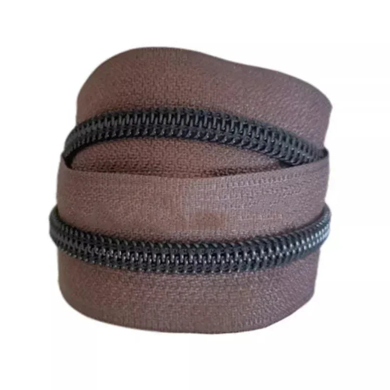 8/200M 5# Nylon Zippers By The Meter Roll Bulk Zip Tapes Clothes Shoes Bag Coil Zips Closures Repair Kit DIY Sewing Accessories