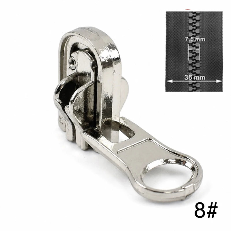 30/1000Pcs 3# 5# 8# Zipper Sliders for Resin Zip Reversible Double-sided Zippers Puller Head Garment Luggage Sew Zips Repair Kits