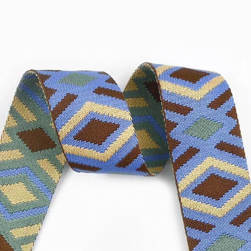 3/100Meters 50mm Jacquard Webbing Tapes for Strap Ethnic Ribbon Band Luggage Decorative Lace Webbings Sewing Bias Accessories