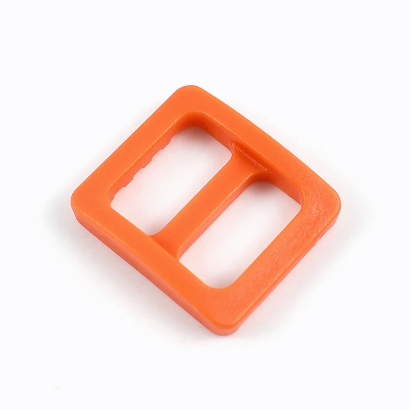 Meetee 100Pcs Colorful 10mm Plastic Slider Tri-Glide Adjustable Buckles Dog Collar Harness Backpack Strap Webbing Bag Parts
