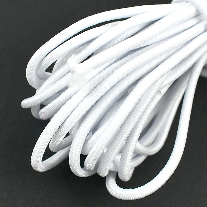 50/100Meters Color 2.5mm Round Elastic Ropes high elasticity rope HairBand Clothes Pants Rubber Band DIY Sewing Accessories
