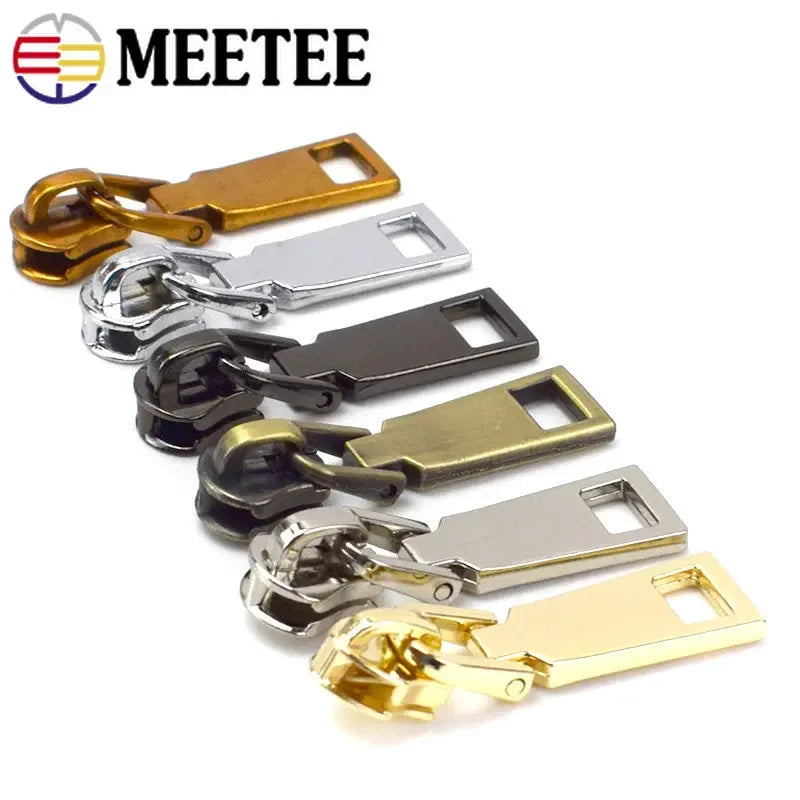 15/500Pcs 3# 5# Zipper Sliders for Metal Zippers Repair Kit Jackets Zips Head DIY Luggage Bags Clothing Sewing Accessories