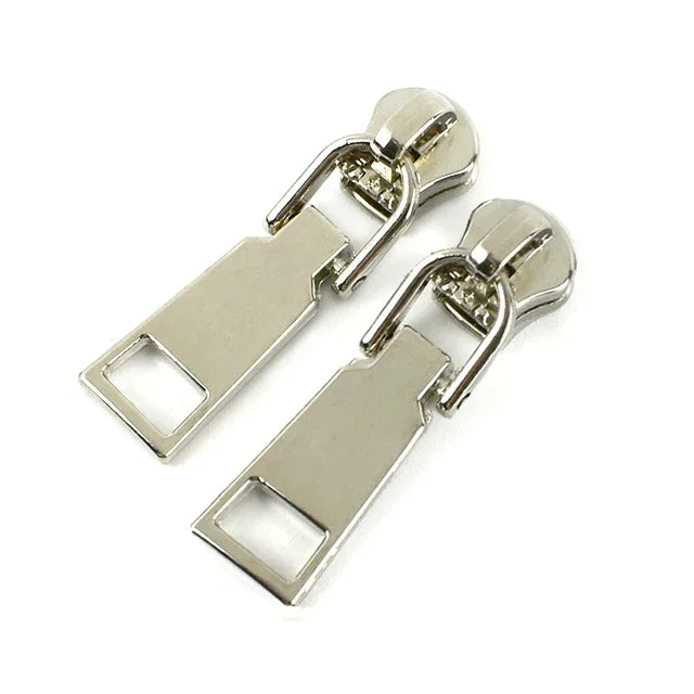 30/500pcs Meetee Zipper Slider for 5# Sewing Metal Zippers DIY Zips Head Bag Pocket Wallet Repair Kits Replacement Tailor Tools