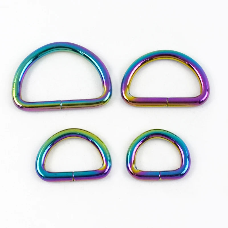 15/500Pcs 20/25/32/38mm Metal D Ring Buckles Bags Strap Adjust Clasp Belt Buckle Dog Collar Leash Hook DIY Craft Accessories