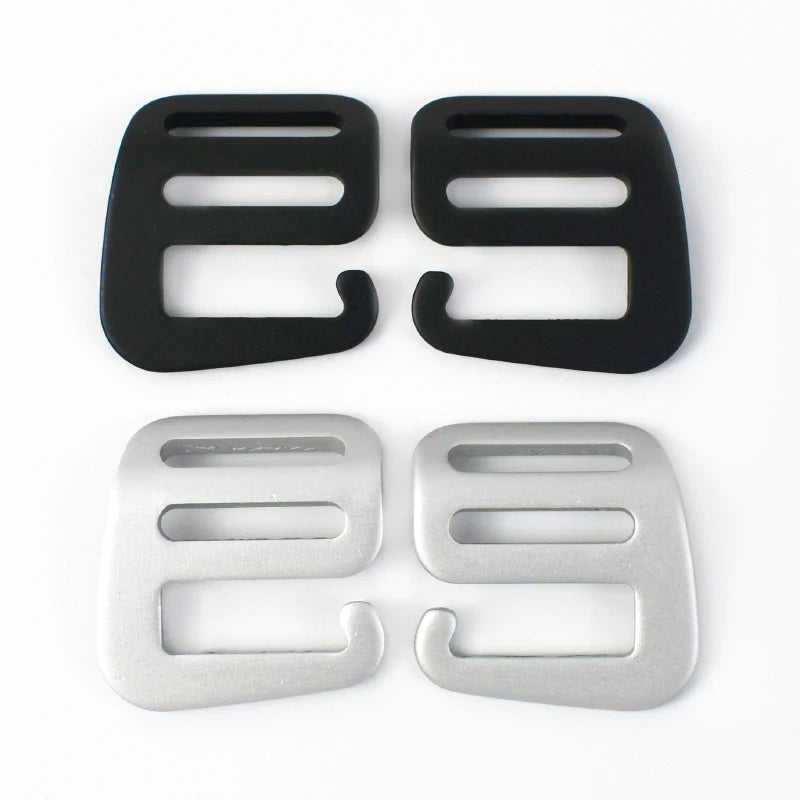 15/400Pcs 20/25mm Aluminum Metal G Hook Buckles for Bag Strap Tri-Glide Clasp Backpack Belt Adjust Buckle DIY Hardware Accessory