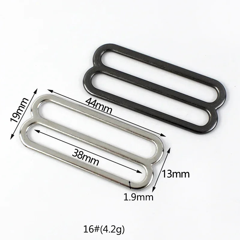 50Pcs 10-50mm Metal Buckles 8-shaped Tri-Glide Adjuster Slider Bikini Bra Rings Strap Belt Hook Clasp Webbing Bag Accessories
