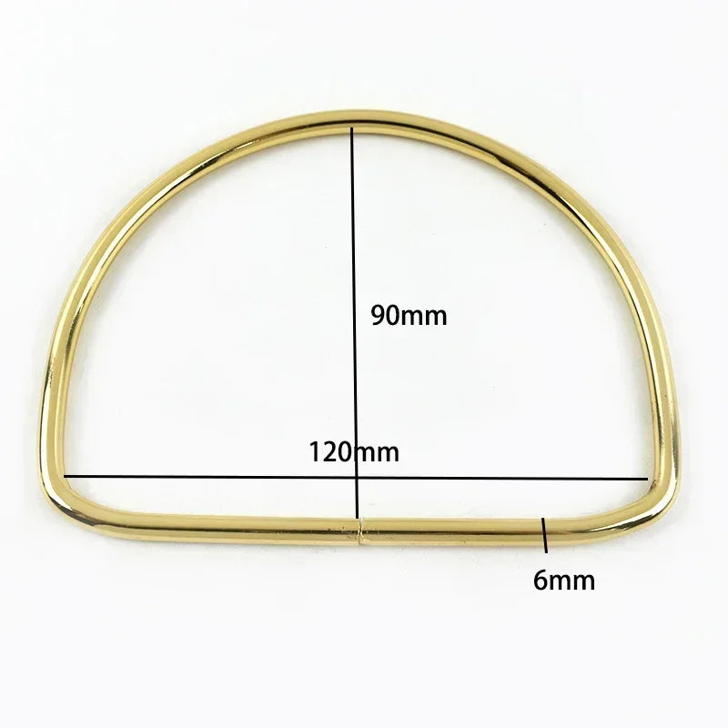 3/100Pcs Meetee D Ring Shape Buckle Metal Handles Handbag Luggage Purse Replacement Handle DIY Hardware Bag Belt Accessories