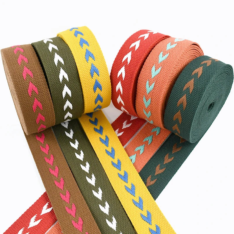 3/100Meters 38/50mm Polyester Jacquard Webbing Tapes Thick Ribbon Bag Strap Belt for DIY Clothes Bias Binding Sewing Accessories
