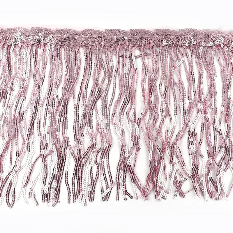 5/100Yards 20cm Sequin Tassels Fringe Glitter Dress Lace Trim Garment Ribbon Curtain Fabric Decorative DIY Sewing Accessories