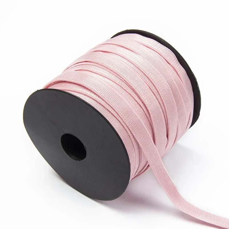 8/300M Nylon Elastic Band 6/8/10/15mm Colored Bra Shoulder Strap Soft Elasticity Trim Underwear DIY Clothes Sewing Accessories