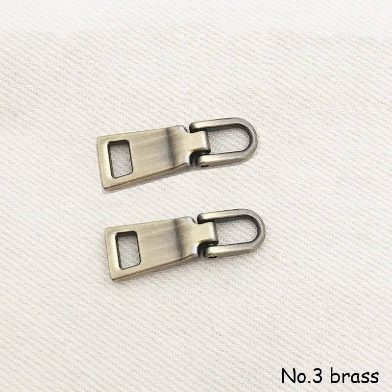 Meetee 15/500pcs Detachable Metal Zippers Pullers for 3# 5# 8# Zipper Sliders Head Repair Kits Zip Pulls Tab DIY Sewing Craft