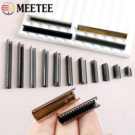 30/800Pcs 10-60mm Metal Tail Clip Buckles for Strap Suspenders Belt Tails End Lock Wallet Leather Cord Stopper DIY Accessories