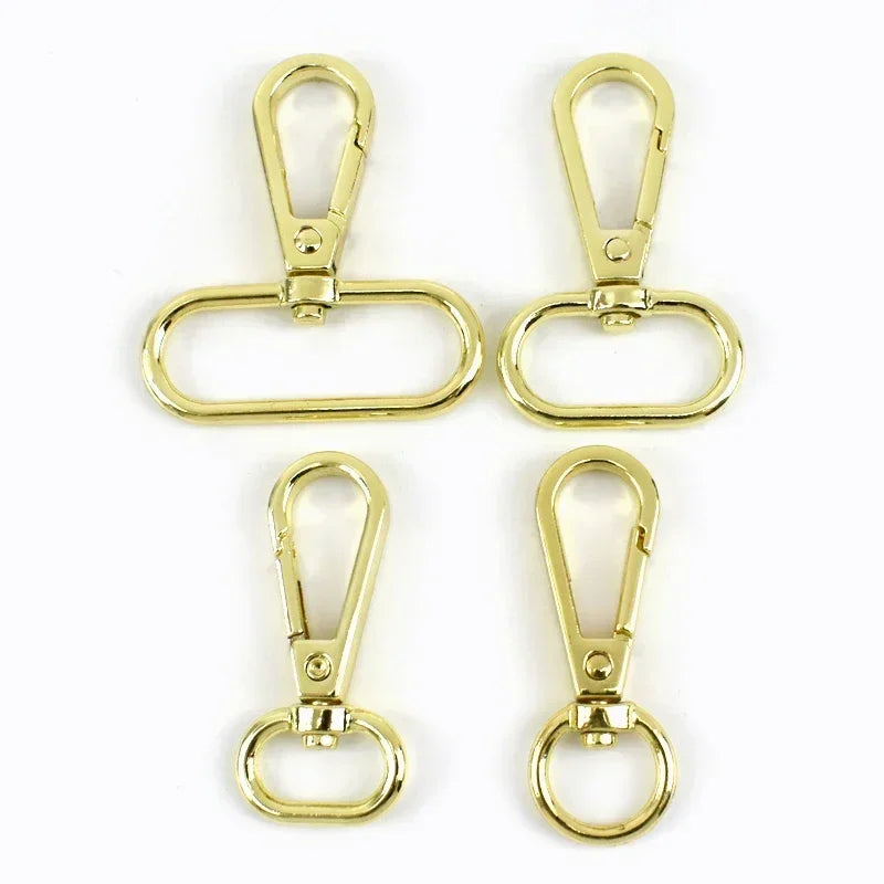 15/500Pcs Carabiner Clip Metal Buckles 13-50mm O Ring Snap Hook Dog Collar Swivel Trigger Lobster Clasp Hanger Buckle Bag Accessories