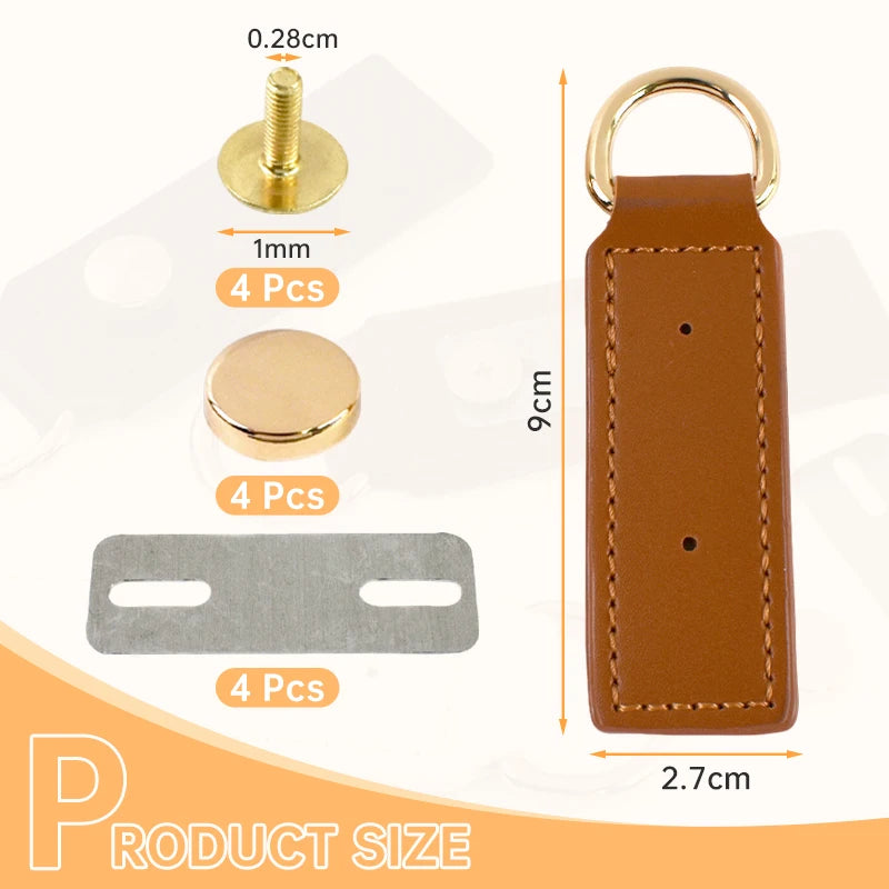 5/150Sets 2.5*9cm Handmade PU Leather Bag Clip Clasp with Screw Backpack Purse Metal D Buckles DIY Replacement Bags Accessories
