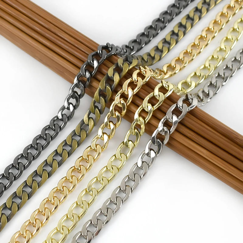2/70Pcs Meetee 60/100/110/120cm Handbag Metal Chains with Buckles DIY Bags Purse Replacement Shoulder Straps Hardware Parts Accessories