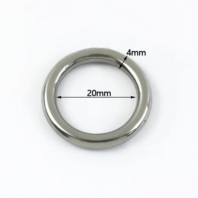 20/600Pcs 316# Stainless Steel Seamless O Rings Buckle Pet Collar Clasp Backpack Strap Hanging Bed Connection Anti-rust Ring