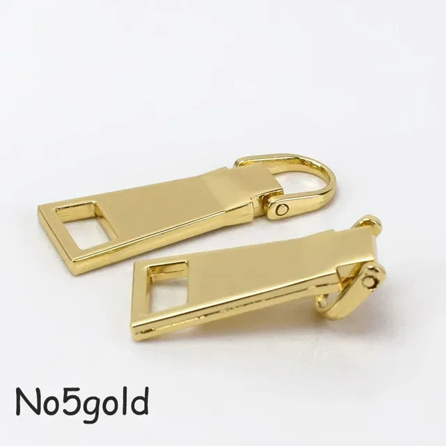 Meetee 15/500pcs Detachable Metal Zippers Pullers for 3# 5# 8# Zipper Sliders Head Repair Kits Zip Pulls Tab DIY Sewing Craft