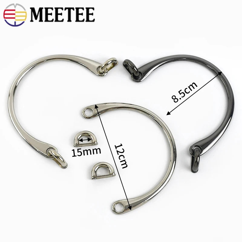 2/70Pcs Metal Bags Handles Buckle for Woven-Bag Handle U Shape Purse Frames Handbag Brackets Sewing DIY Hardware Accessories