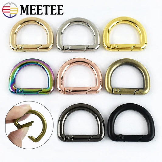 20/500Pcs D Rings Spring Keychain Hooks Carabiner Clip Snap Hook Keyring Buckle for Bag Backpack Strap Hardware Accessories