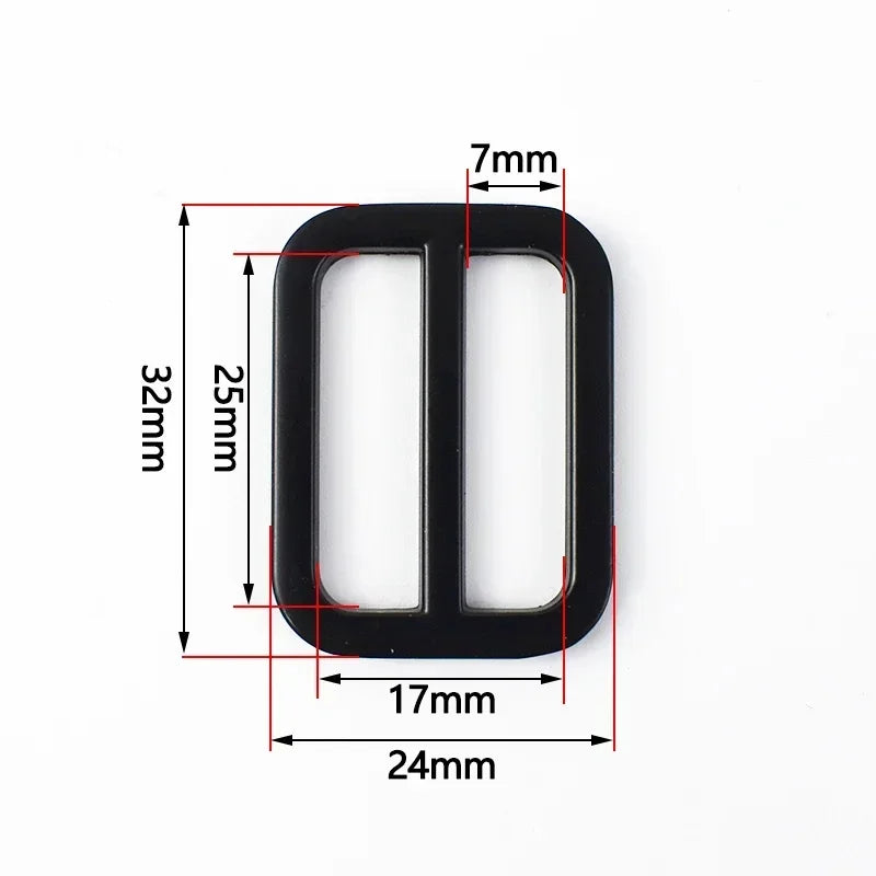 Meetee 15/500Pcs 25-50mm Metal Buckles for Bag Tri Glide Ring Hook Webbing Strap Adjuster Belt Buckle DIY Hardware Accessories
