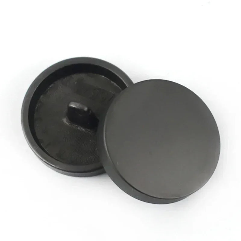 100Pcs Meetee 10-28mm Metal Shank Buttons Flat Head Decor Button Round Clasps for Coat Jacket Dress DIY Sewing Buckle Accessories