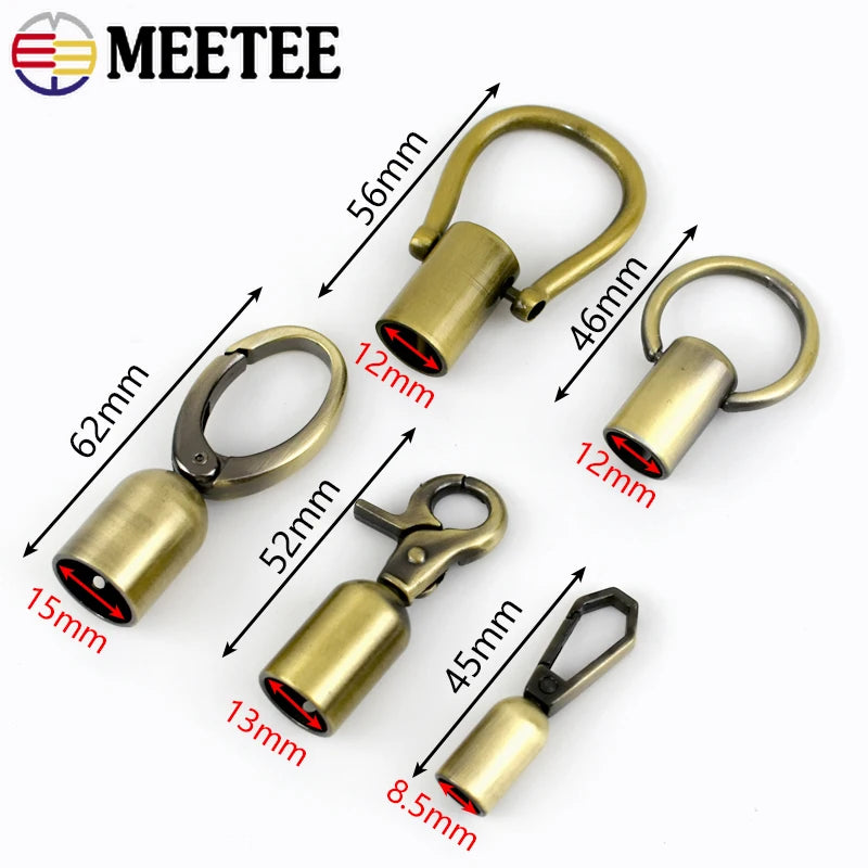 8/300Pcs Metal Buckles Bag Tassel Cap Clasp Lobster Clasps Handbag Handle Strap End Tip Caps Connector Snap Hook Accessories