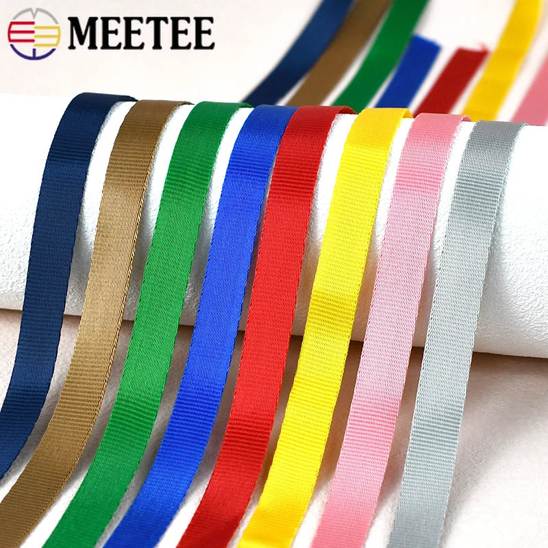 20/650Meters 10/12/15/20mm Nylon Webbing Tape 0.5mm Thick Lanyard Making Craft Decoration Ribbon Strap DIY Sewing Accessories