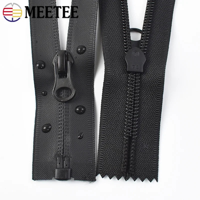 Meetee 10/320Pcs 5# Nylon Waterproof Zippers 15/18/20cm Close-End 40-150cm Open-End DIY Jacket Bag Zip Repair Sewing Accessories