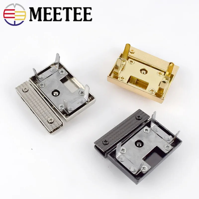 3/90Pcs Meetee Metal Bag Snap Lock Handbag Clasps Closure Buckle DIY Purse Twist Turn Locks Bags Accessories Replacement Buckles