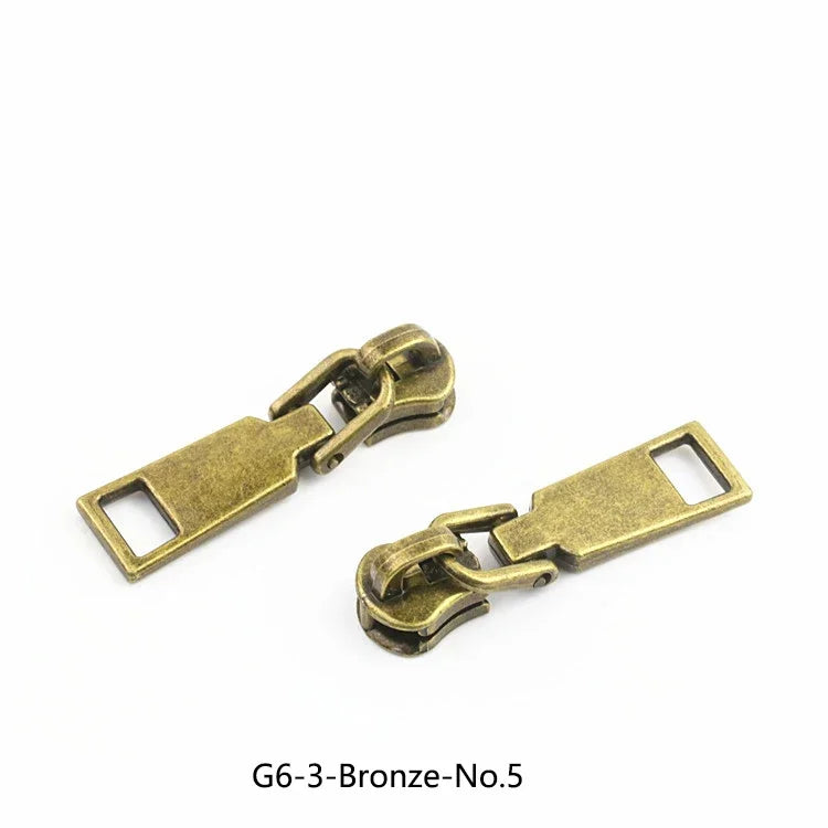 15/500Pcs 3# 5# Zipper Sliders for Metal Zippers Repair Kit Jackets Zips Head DIY Luggage Bags Clothing Sewing Accessories