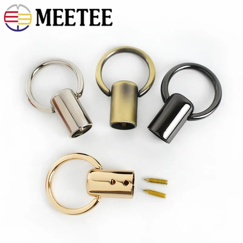8/200pcs 12X46mm O Ring Handbag Handle Cap Connector Hanger Hook Metal Bag Strap Stopper Cord Buckle DIY Hardware Accessories