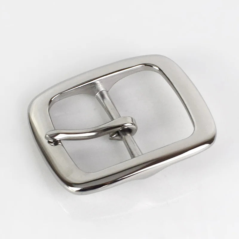 Meetee 1/40pcs 40mm Stainless Steel Single Double Pin Buckles Men's Belt Buckle Head DIY High Quality Hardware Leather Accessories