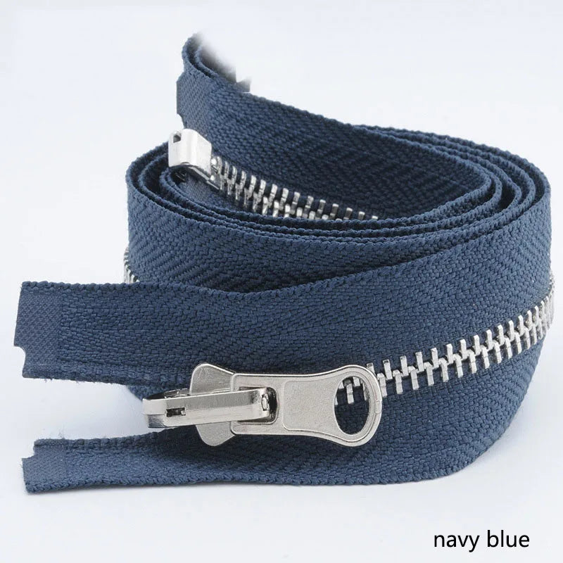 2/40Pcs Meetee 5# Metal Zipper Open-end Double-sided Slider Pull Zippers Tailor DIY Coat  Jacket Clothing Sewing Craft Supply