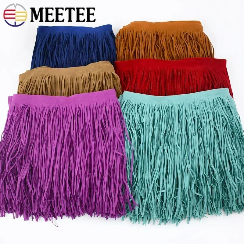 3/50Meters 10-30cm Suede Tassel Fringe for Clothes Dress Fringes Trim Decoration Lace Bag Ribbon Fabric Curtain Sewing Accessories