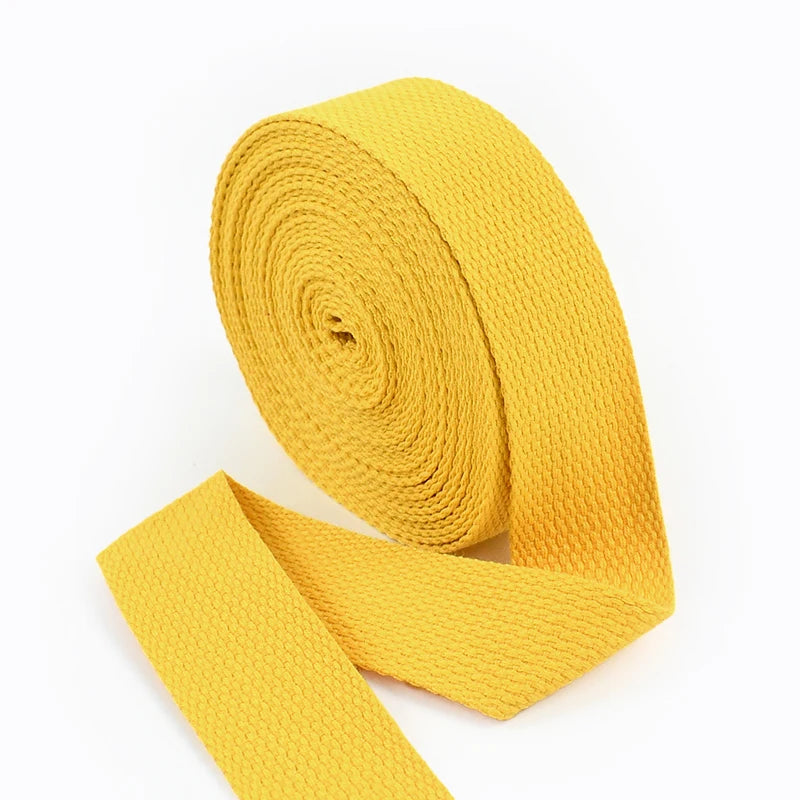 8/200Meters 20-50mm 1.3mm Thick Cotton Canvas Webbing Tape Bag Straps Backpacks Ribbons Dog Collars Clothes DIY Sewing Accessories