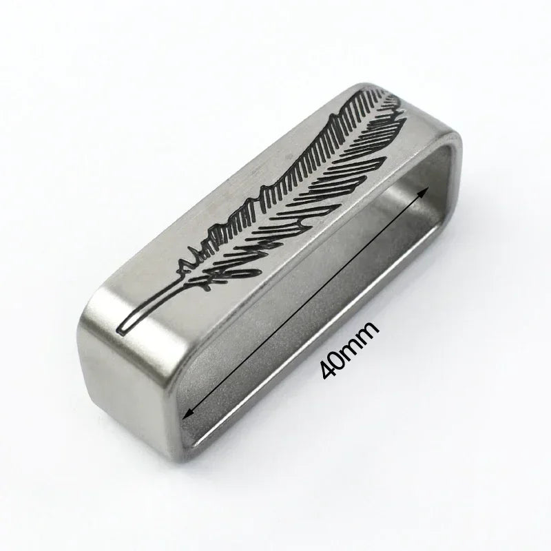 3/100Pcs 35/40mm Solid Stainless Steel Metal Ring Belt Loop Buckle Men's Keeper Jeans Clothing Accessories for 34-39mm Belts
