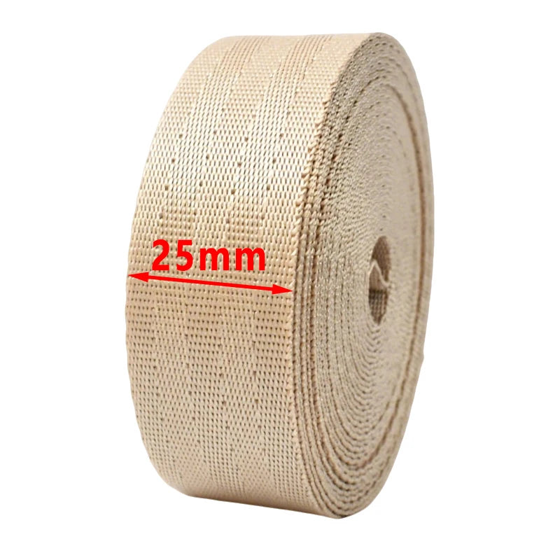 8/200Yards 25/38mm 1mm Thick Webbing Nylon Canvas Webbings Ribbon for Backpack Strap Belt Sling Tape Sewing Bia Binding Supplies