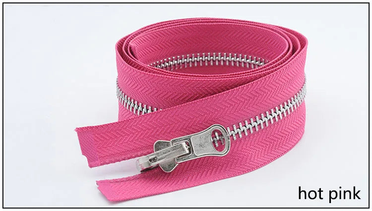 2/40Pcs Meetee 5# Metal Zipper Open-end Double-sided Slider Pull Zippers Tailor DIY Coat  Jacket Clothing Sewing Craft Supply