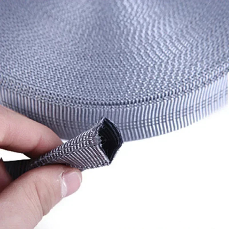 5/200Meters 25mm Nylon Tubular Webbing Tape for Sewing Bag Strap Double-layer Ribbon Backpack Belt Reflective Band DIY Accessories