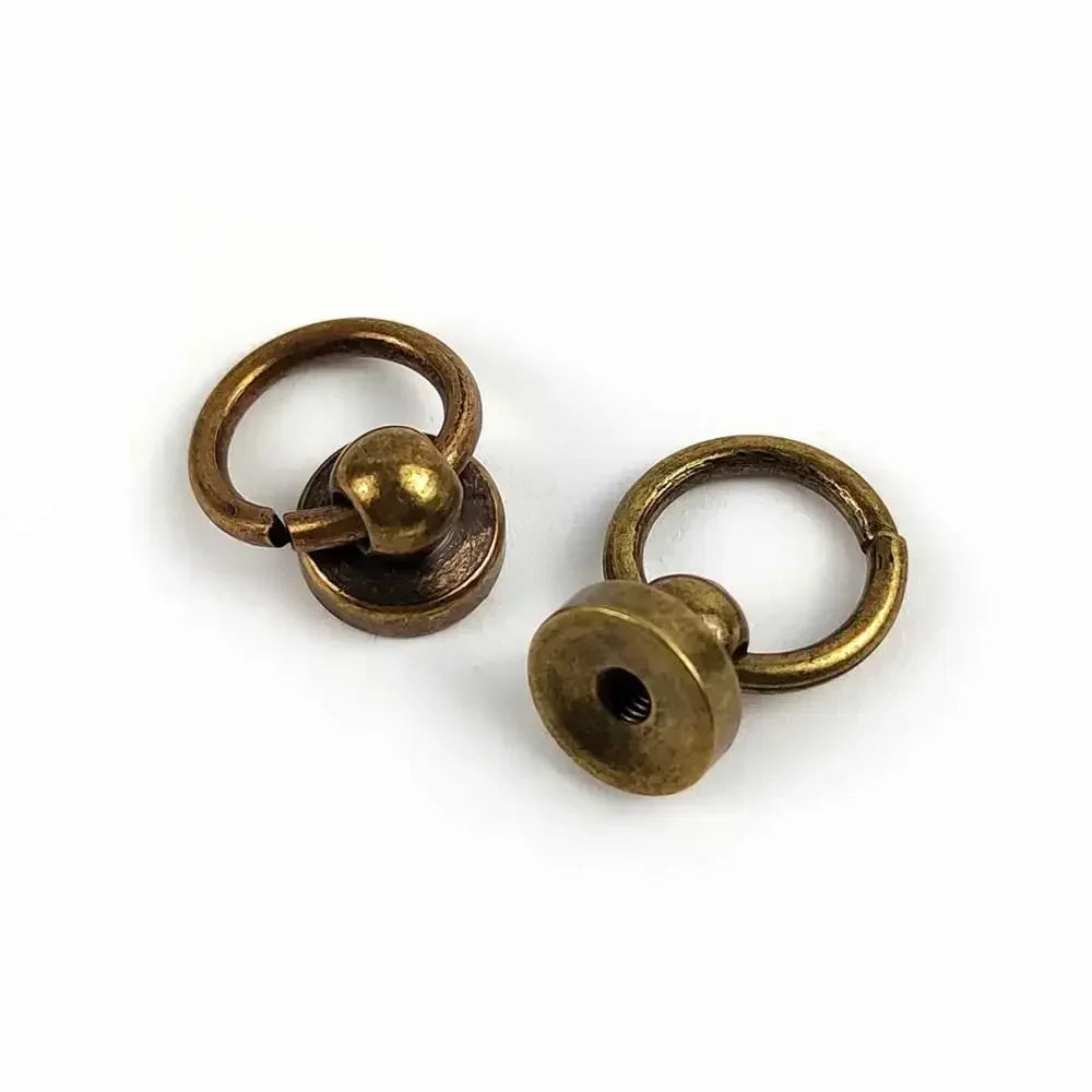 15/500Pcs 10mm Metal Side Clip Buckle Handbag Strap Screw Rivet Hook Phone Shell Stud O Ring Clasp DIY Bags Making Accessories