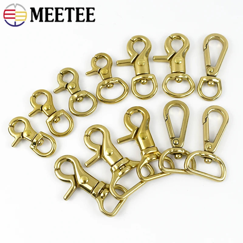 5/160Pcs Solid Brass Trigger Clips Swivel Lobster Clasp Snap Hook for Bag Strap Belt Webbing Pet Dog Rope Leashes Hang Hooks