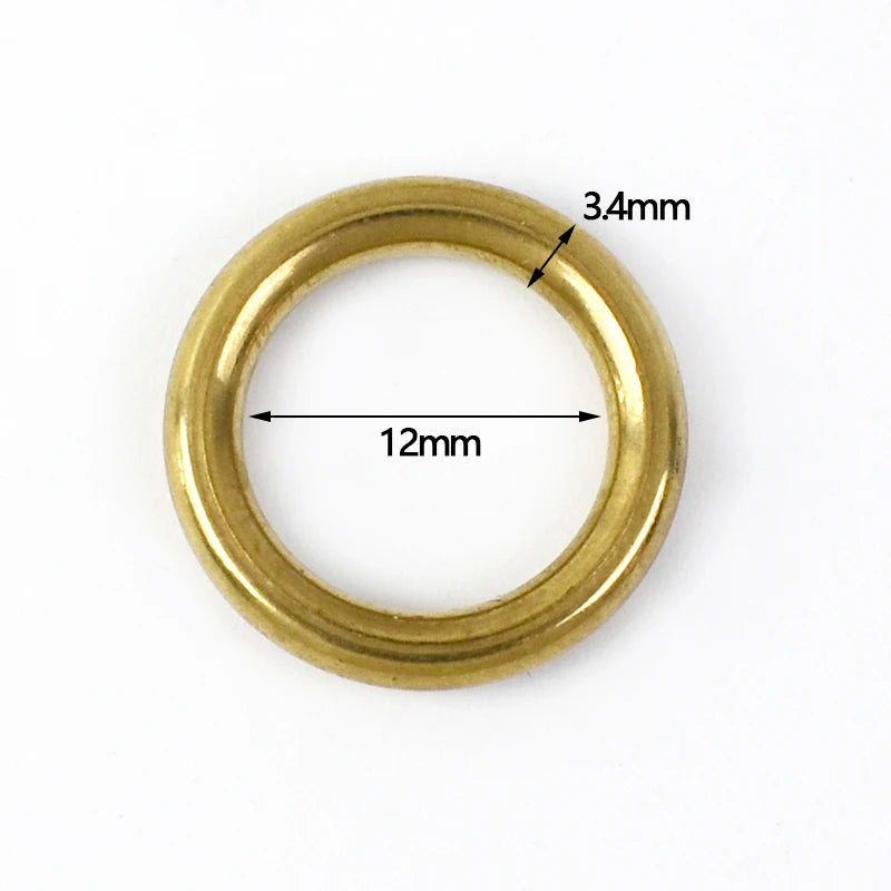 Meetee 10/300Pcs 12-45mm Brass Bag Buckles Bags Hanger O D Ring Hook Side Carabiner Rings for Dog Coller Hardware Buckle Supplies