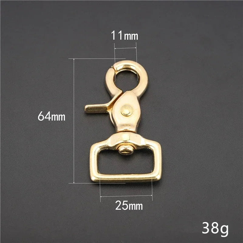 2/70Pcs Metal Buckles 10-38mm Solid Brass Trigger Snap Hook Swivel Lobster Clasp Handbag Strap Trigger Carabiner Spring Hooks