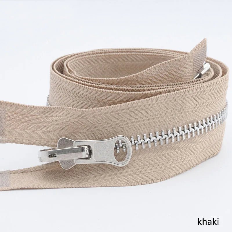 2/40Pcs Meetee 5# Metal Zipper Open-end Double-sided Slider Pull Zippers Tailor DIY Coat  Jacket Clothing Sewing Craft Supply