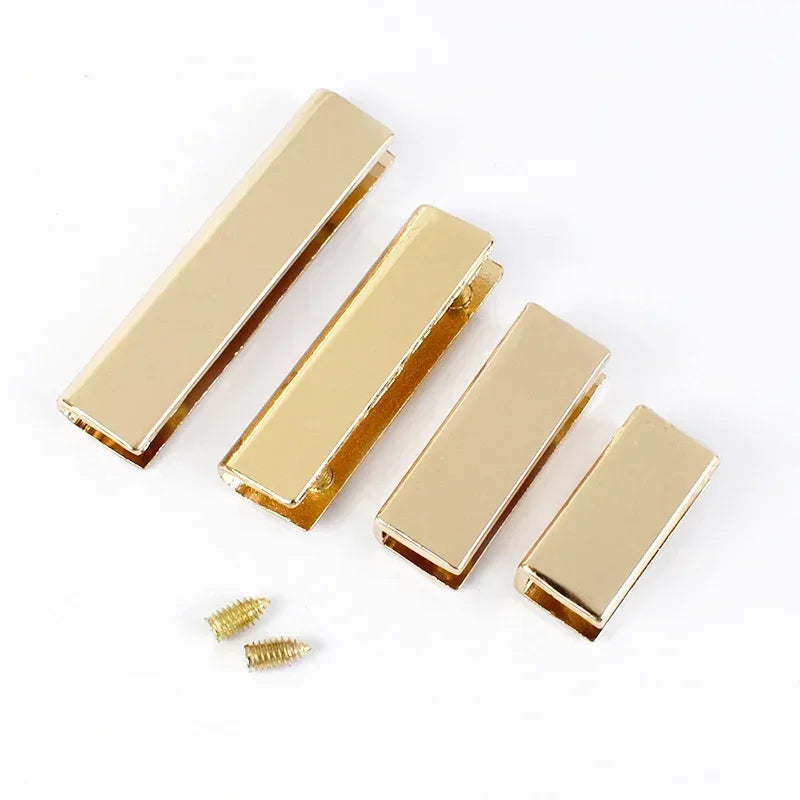 20/600Pcs 20-50mm Metal Tail Clip Corner Screws Edge Protector Buckle Bag Strap Cover Clasp Webbing End Clips DIY Accessories