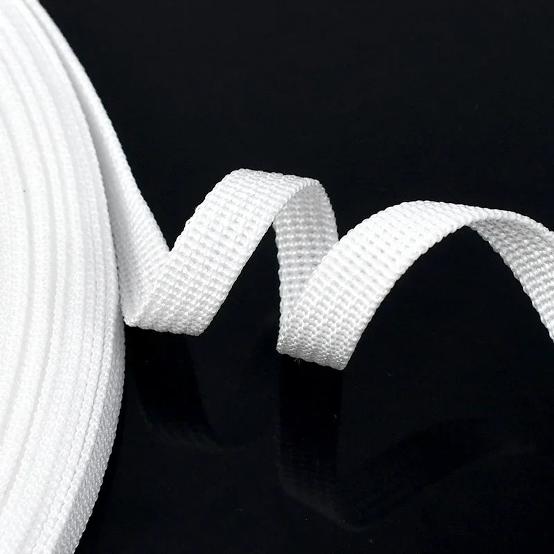 25/500Meters 3/8''inch(10mm) Polypropylene Webbing Weave Braided Belt Ribbon for Bags Dog Collar Belts Garment Sewing Accessory