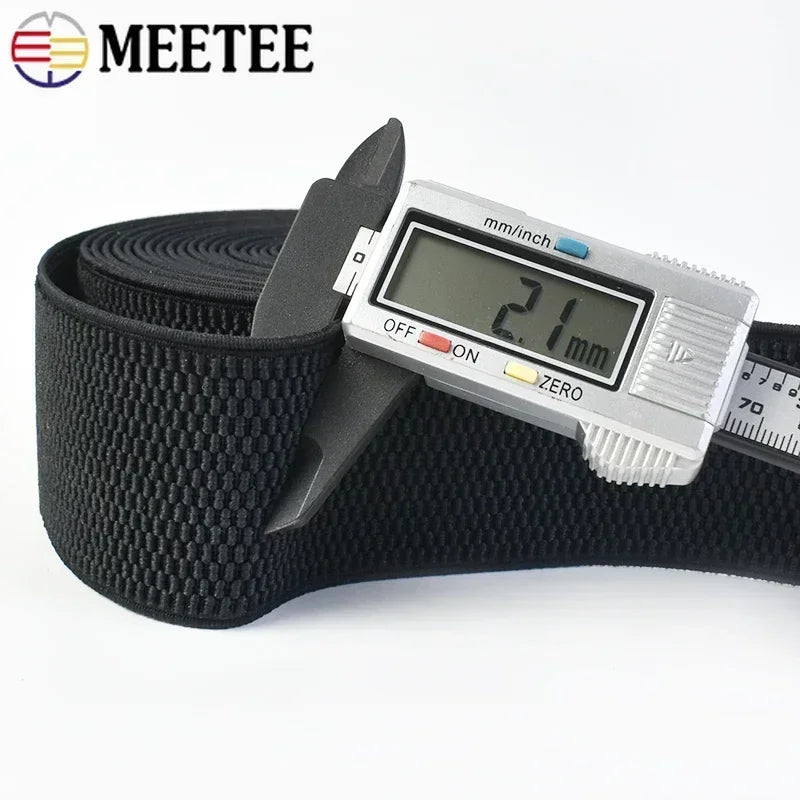 5/150Meters Meetee 2.5-10cm Elastic Bands for Sewing Clothes Waistband Rubber Webbing Tapes DIY Skirt Belt Garment Accessories