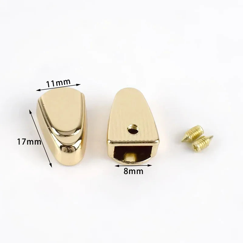 30/600Pcs Meetee Metal Zippers Tail Clip Zips Stopper Plug Head with Screw Bag Wallet Handbag Zip End Clasp DIY Hardware Accessories
